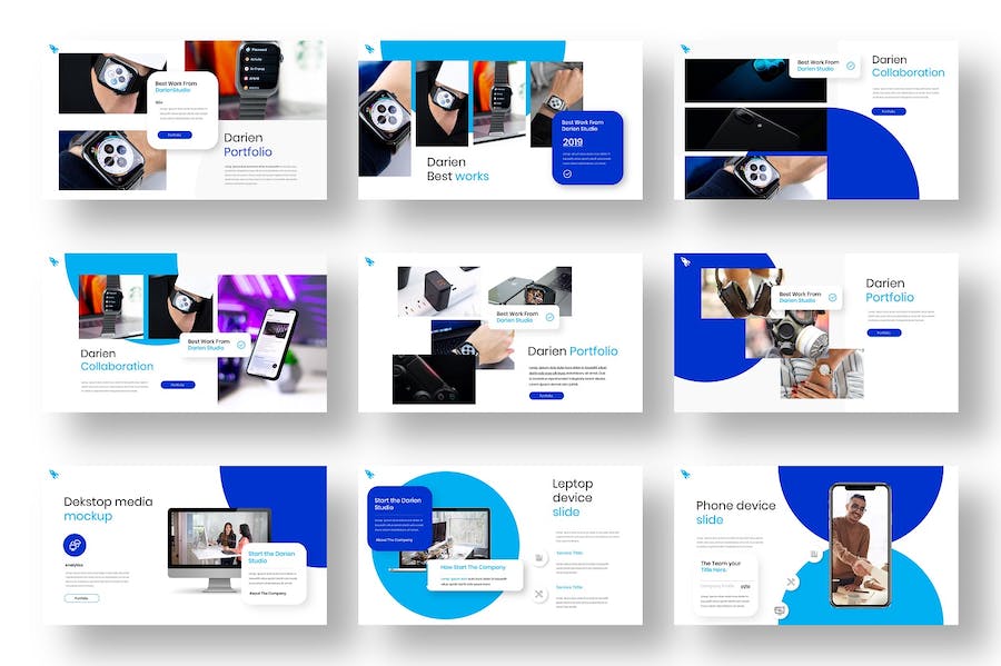 清新商务风格设计展示PPT模板 - 顶尖PPT