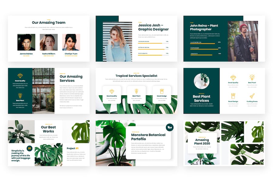 环保主题自然相关行业农产品园艺PPT模板 - 顶尖PPT
