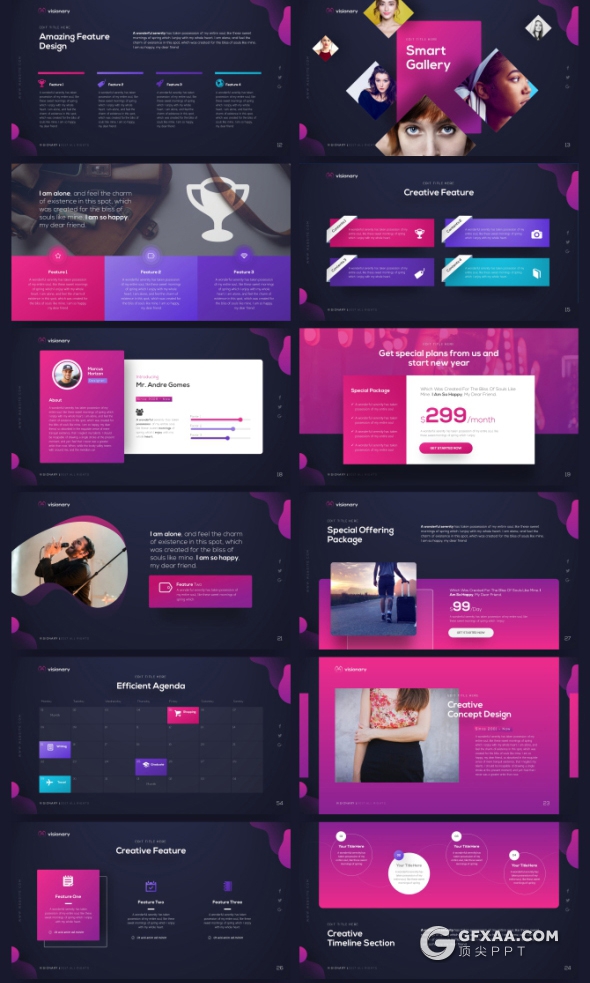 80页国外高端设计PPT模板 包含31主题配色94个预制XML配色文件 - 顶尖PPT