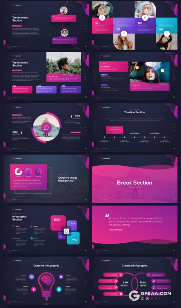 80页国外高端设计PPT模板 包含31主题配色94个预制XML配色文件 - 顶尖PPT