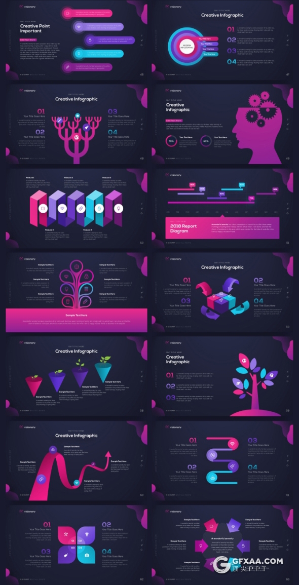 80页国外高端设计PPT模板 包含31主题配色94个预制XML配色文件 - 顶尖PPT