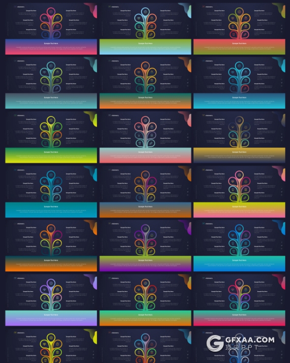 80页国外高端设计PPT模板 包含31主题配色94个预制XML配色文件 - 顶尖PPT