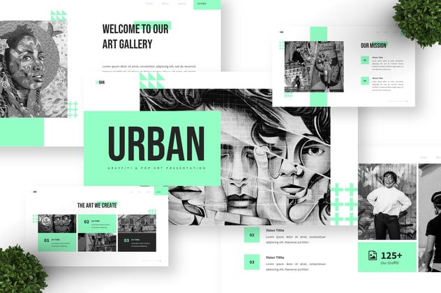 城市涂鸦风格PPT模板 - 顶尖PPT