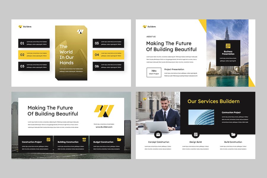 建筑工程项目展示融资计划PPT模板 - 顶尖PPT