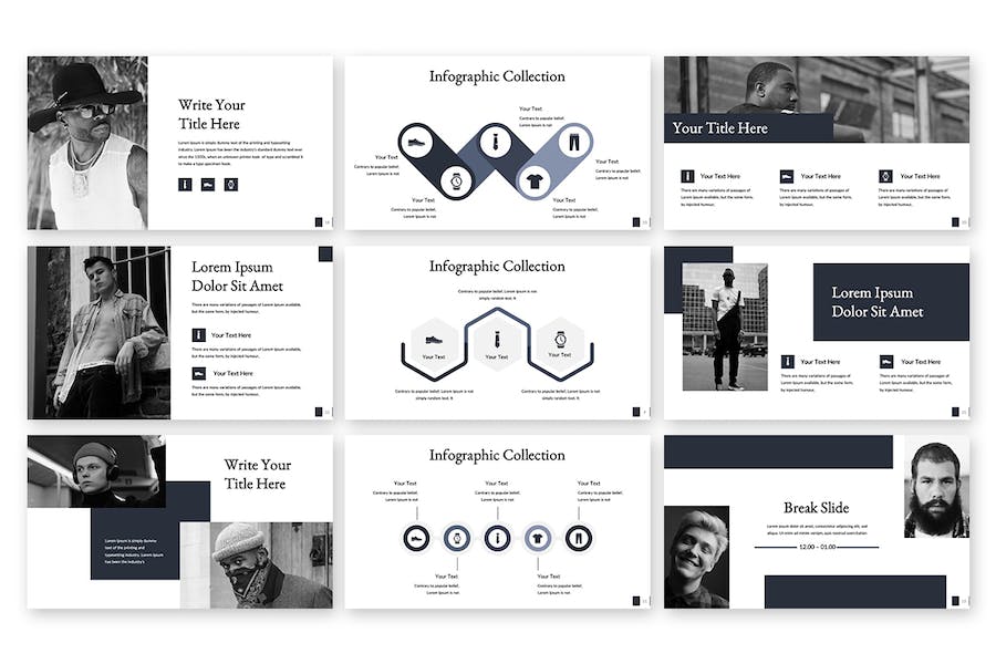 极简设计商务演讲方案PPT模板 - 顶尖PPT