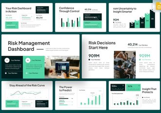 风险管理仪表板数据监测PPT模板 - 顶尖PPT