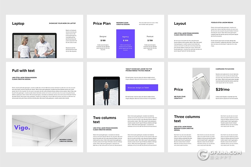 108页国外扁平化简约商务风格keynote模板 - 顶尖PPT