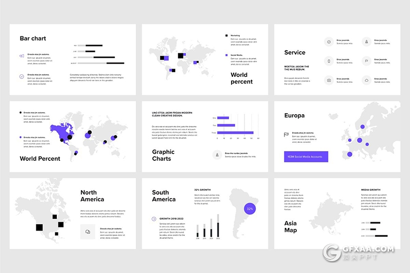 108页国外扁平化简约商务风格keynote模板 - 顶尖PPT