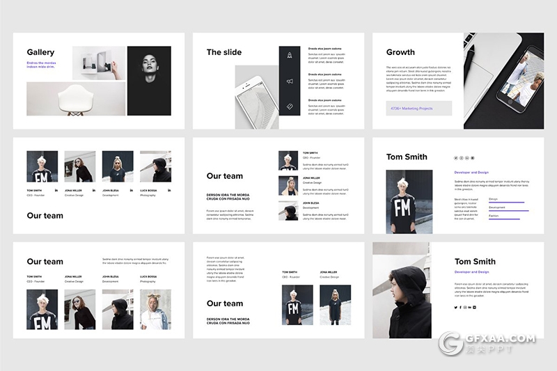 108页国外扁平化简约商务风格keynote模板 - 顶尖PPT