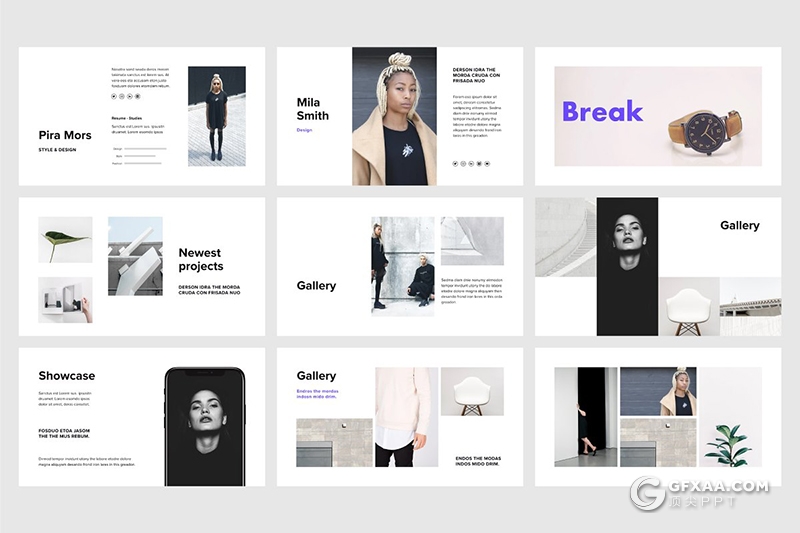 108页国外扁平化简约商务风格keynote模板 - 顶尖PPT