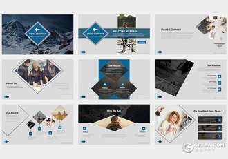 国外商务风格keynote模板 4种配色方案 - 顶尖PPT