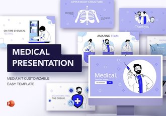 医学健康行业卡通插画科普PPT模板 - 顶尖PPT