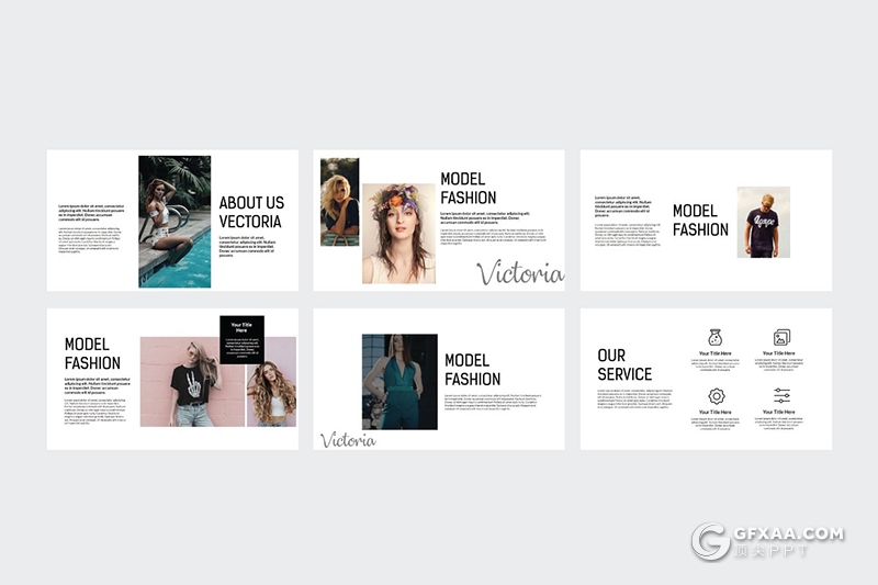 48页国外极简时尚风格PPT模板 - 顶尖PPT