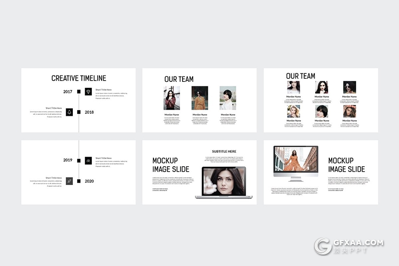 48页国外极简时尚风格PPT模板 - 顶尖PPT