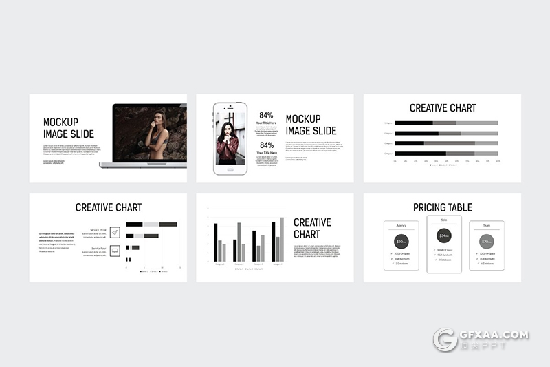 48页国外极简时尚风格PPT模板 - 顶尖PPT