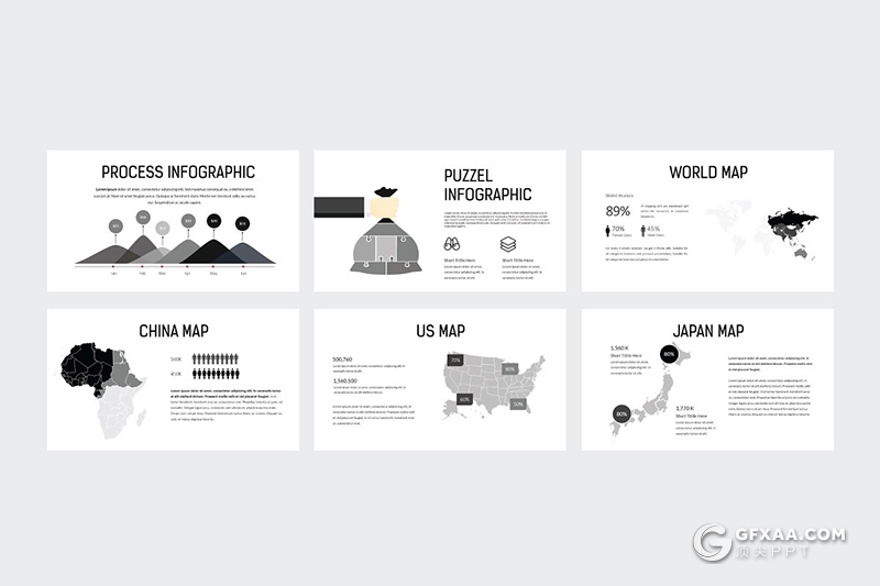 48页国外极简时尚风格PPT模板 - 顶尖PPT