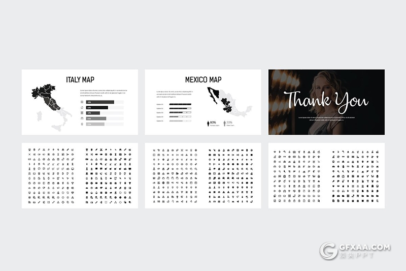 48页国外极简时尚风格PPT模板 - 顶尖PPT