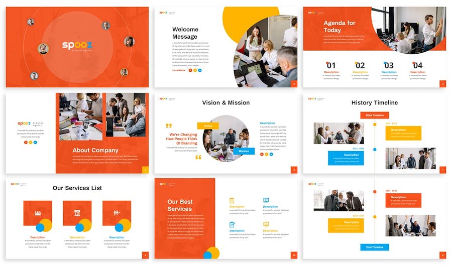 创意机构广告公司团队介绍展示PPT模板 - 顶尖PPT