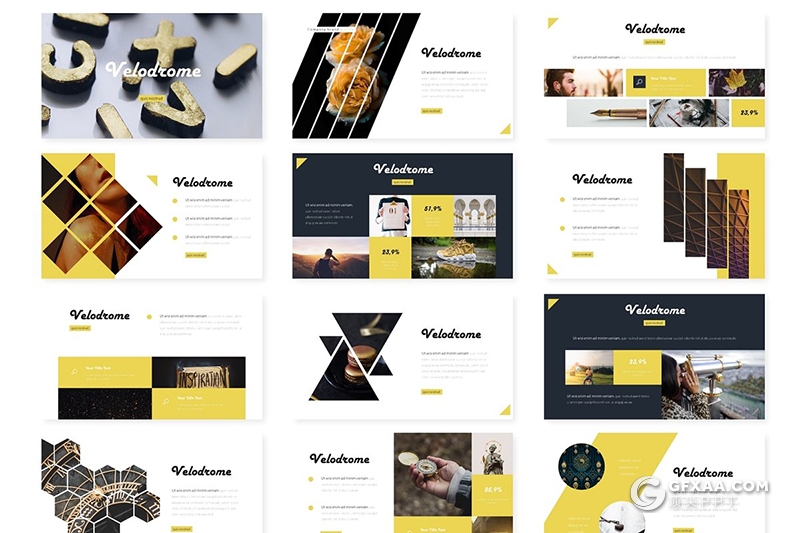 30页5种配色简约大气多用途keynote模板 - 顶尖PPT