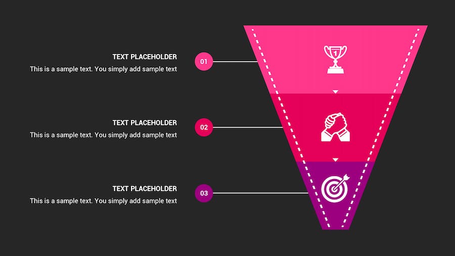 漏斗图形转化流程Keynote模板 - 顶尖PPT