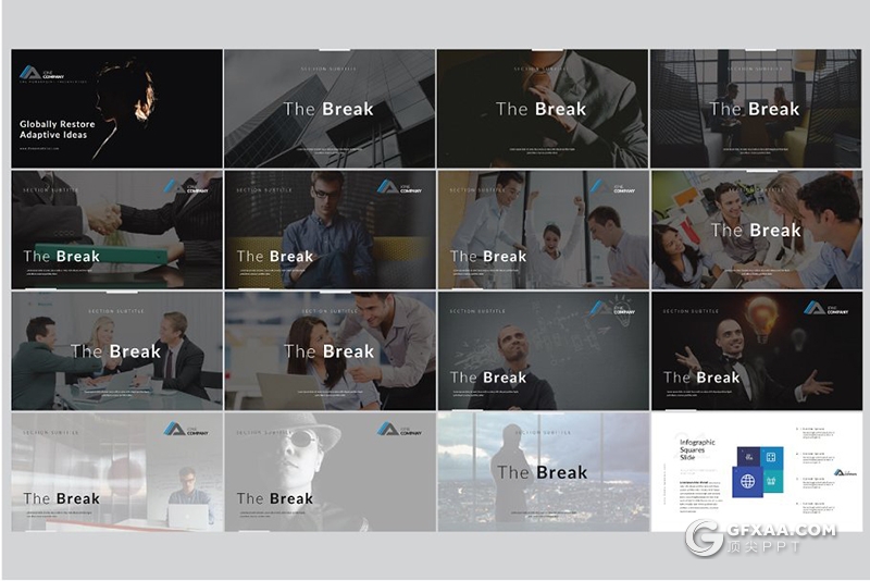 108页欧美风格简约大气商务通用PPT模板 - 顶尖PPT