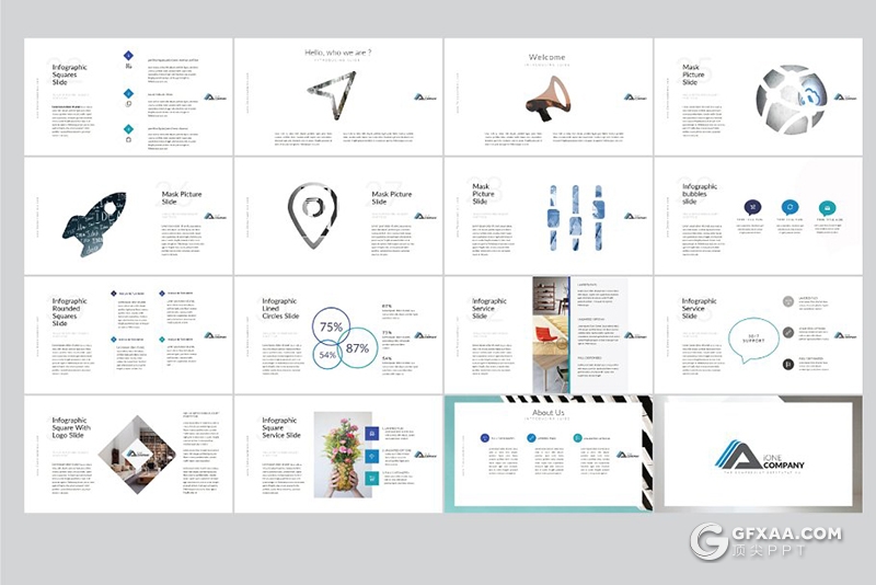 108页欧美风格简约大气商务通用PPT模板 - 顶尖PPT