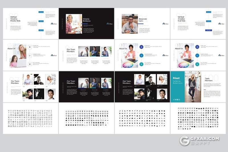 108页欧美风格简约大气商务通用PPT模板 - 顶尖PPT