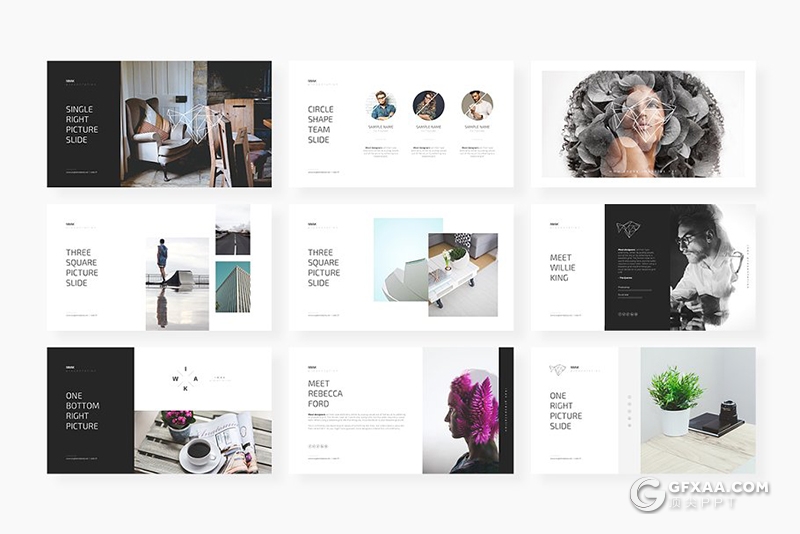 50多页简约文艺风格国外keynote模板 - 顶尖PPT