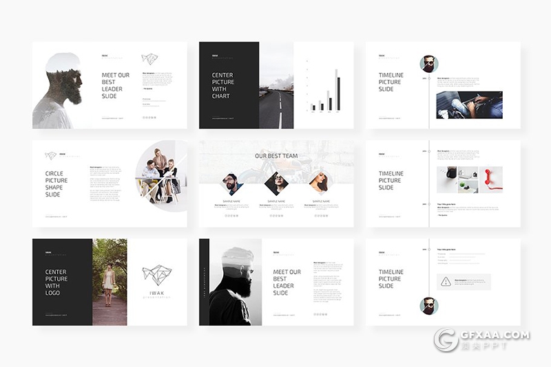 50多页简约文艺风格国外keynote模板 - 顶尖PPT