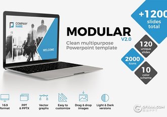 60页欧美高端商务通用PPT模板 6种配色主题 - 顶尖PPT