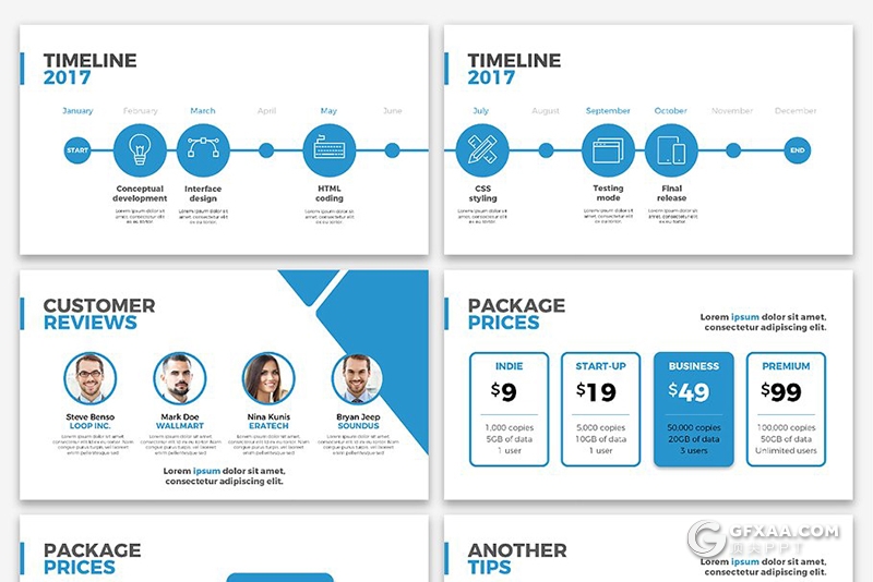 60页欧美高端商务通用PPT模板 6种配色主题 - 顶尖PPT