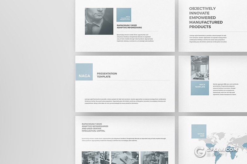 54页扁平化简约商务风格PPT模板 - 顶尖PPT