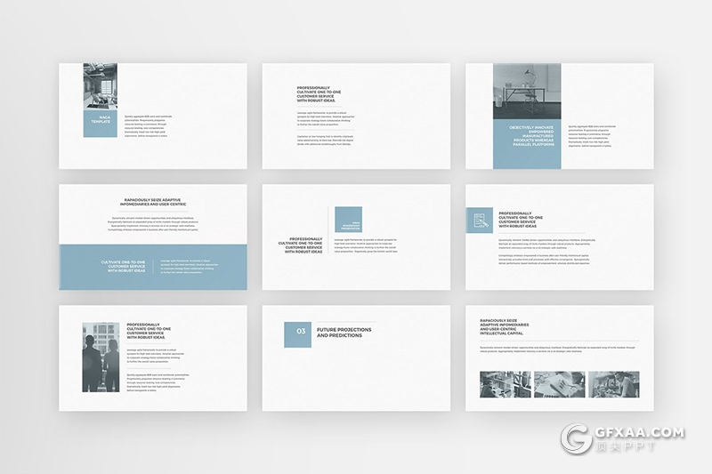 54页扁平化简约商务风格PPT模板 - 顶尖PPT
