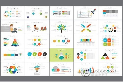 100页多种配色欧美高端商务通用PPT模板 - 顶尖PPT