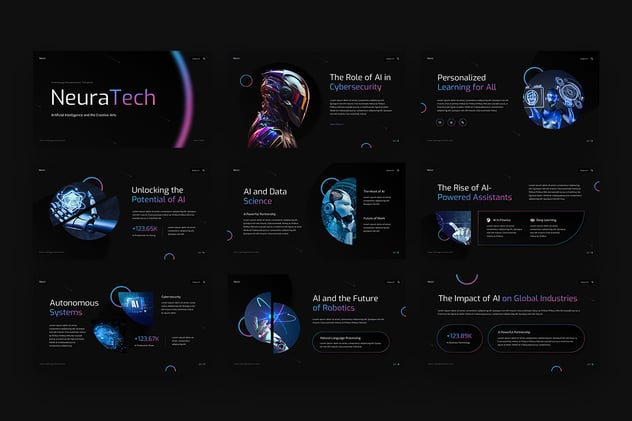 AI人工智能技术PPT模板 - 顶尖PPT