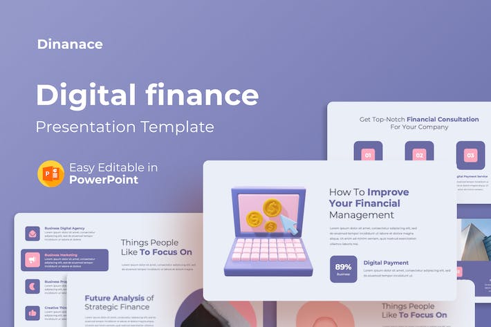 数字金融投资行业PPT模板 - 顶尖PPT
