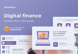 数字金融投资行业PPT模板 - 顶尖PPT