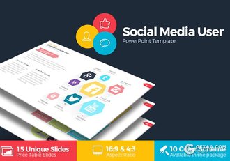 16页10种配色精美商务风格图形图标PPT模板 - 顶尖PPT