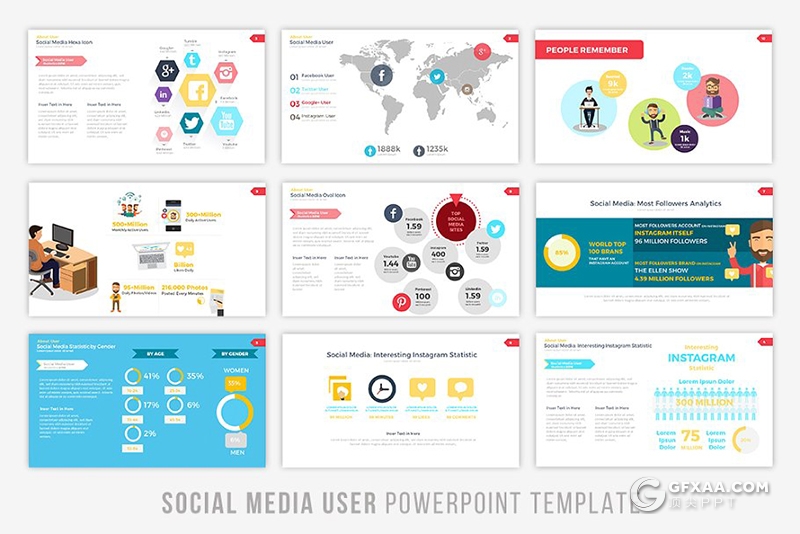 16页10种配色精美商务风格图形图标PPT模板 - 顶尖PPT