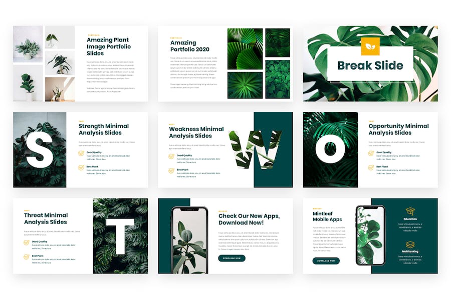 环保主题自然相关行业农产品园艺PPT模板 - 顶尖PPT