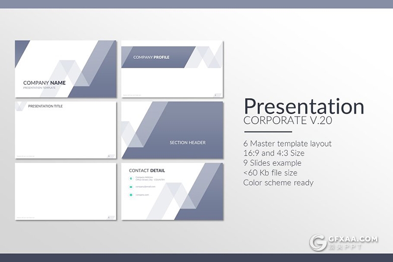 18页企业信息介绍PPT模板  包含3种不同样式 - 顶尖PPT