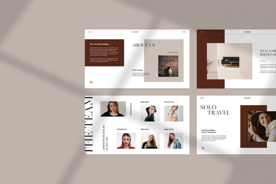 奢侈品服装秀模特写真PPT模板 - 顶尖PPT