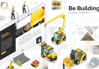 建筑工程施工标注质量管理Keynote模板 - 顶尖PPT