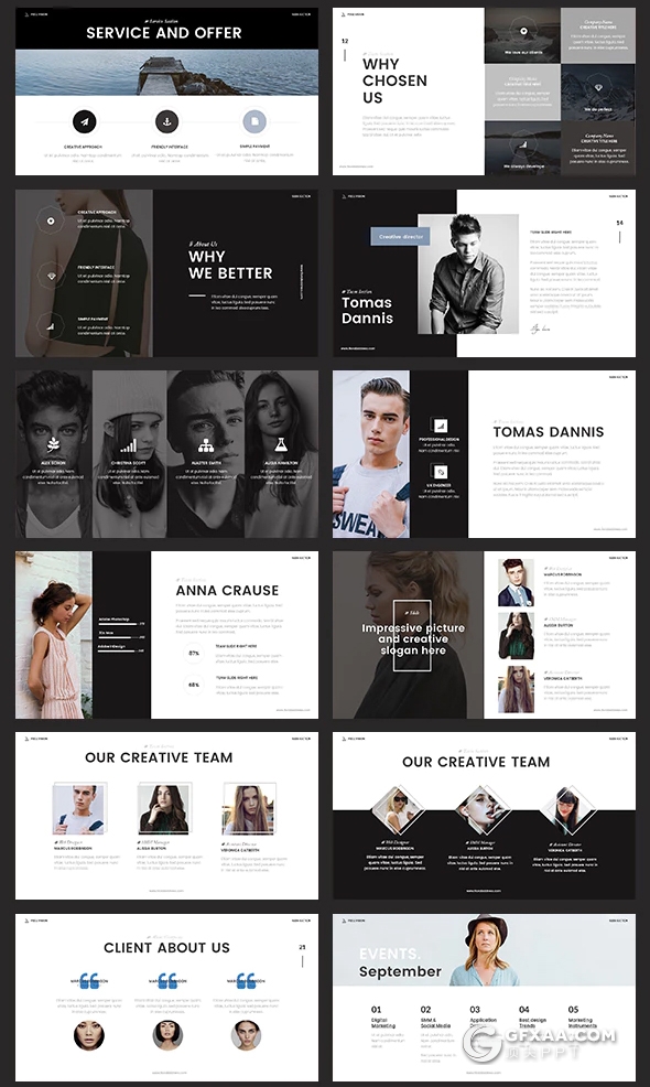 83页欧美简约唯美多用途PPT模板 - 顶尖PPT