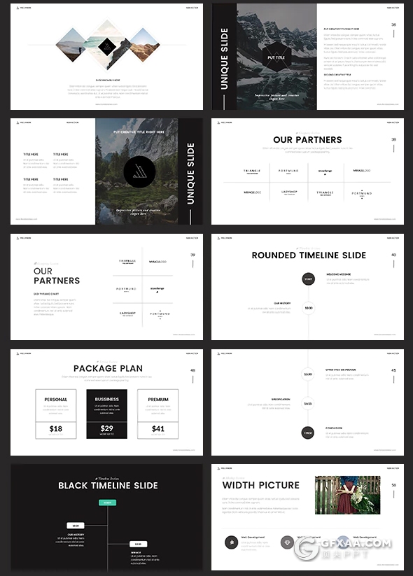 83页欧美简约唯美多用途PPT模板 - 顶尖PPT