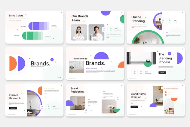 新拟态风格企业形象品牌展示keynote模板 - 顶尖PPT