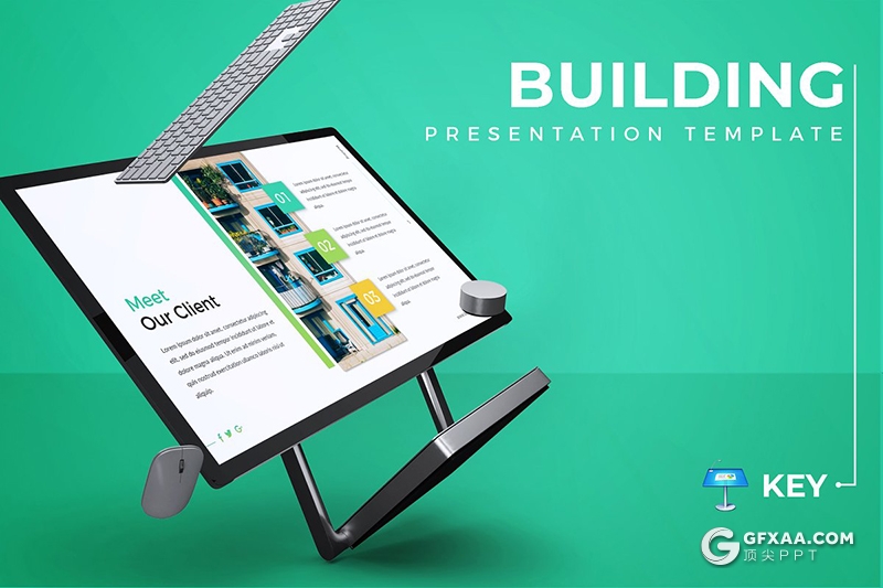 30页5种配色地产建筑行业多用途keynote模板 - 顶尖PPT