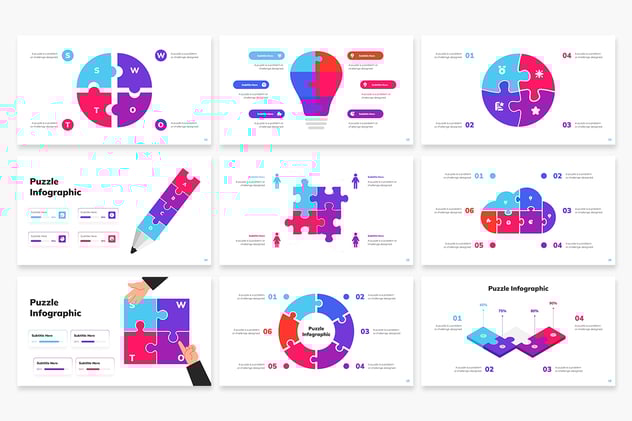 益智信息图形PPT模板 - 顶尖PPT