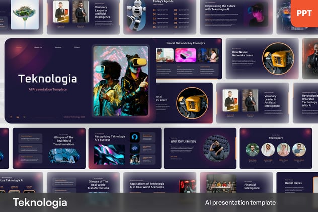 人工智能科技AI PowerPoint模板 - 顶尖PPT