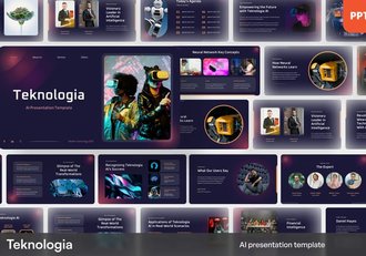 人工智能科技AI PowerPoint模板 - 顶尖PPT